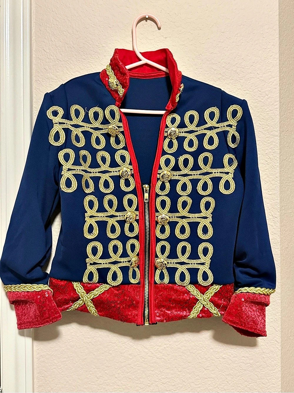 Weissman 64330 Embellished Performance Jacket in Blue & Red Like New